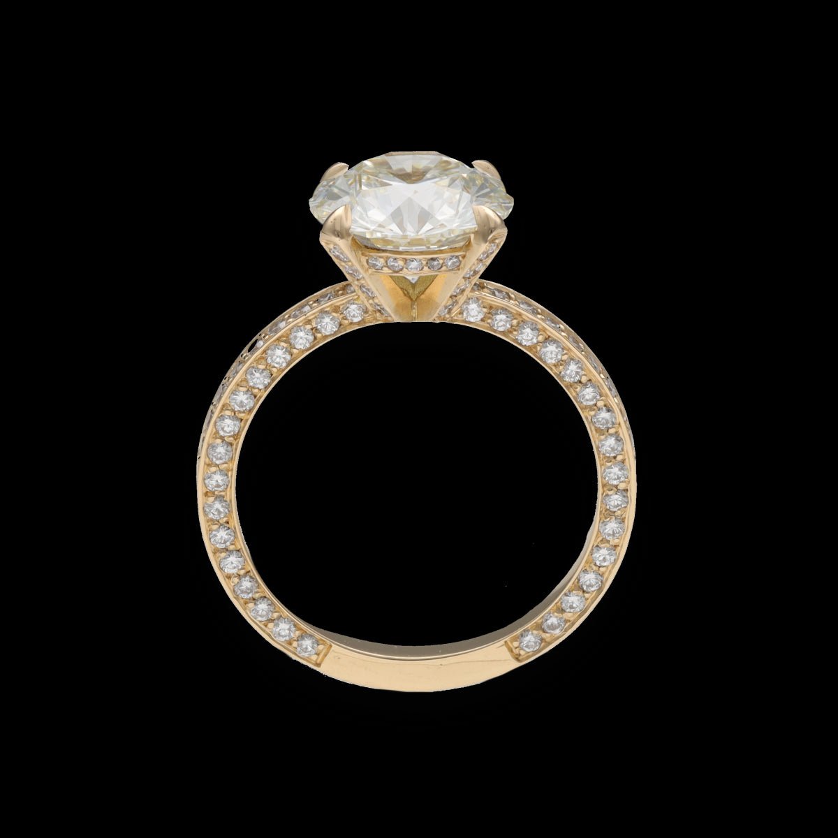 Bague Solitaire en or jaune et diamants - Castafiore