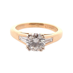 Ring diamond 1.23cts I/SI2 in 18k gold