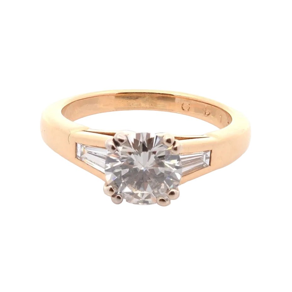 Ring diamond 1.23cts I/SI2 in 18k gold