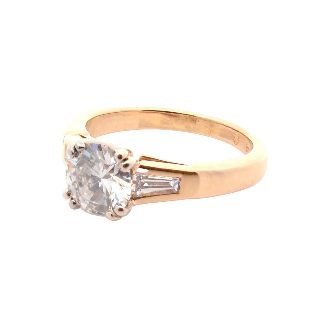 Ring diamond 1.23cts I/SI2 in 18k gold