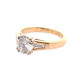 Ring diamond 1.23cts I/SI2 in 18k gold