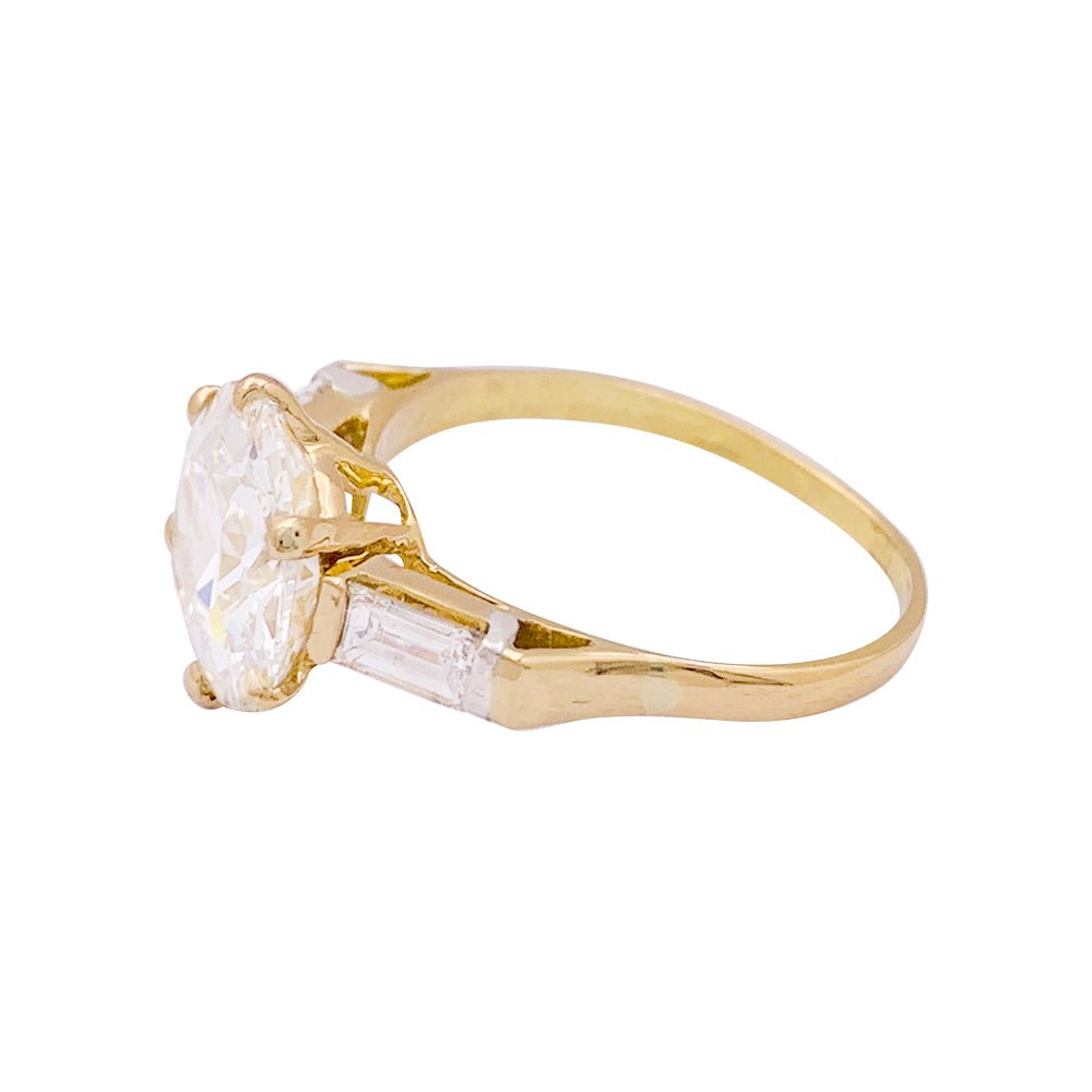 Bague Solitaire en or jaune et diamants - Castafiore