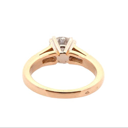 Ring diamond 1.23cts I/SI2 in 18k gold