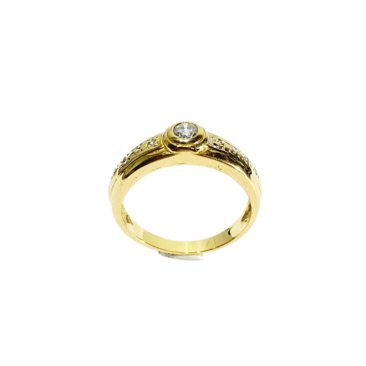 Bague Solitaire en or jaune et Diamants - Castafiore