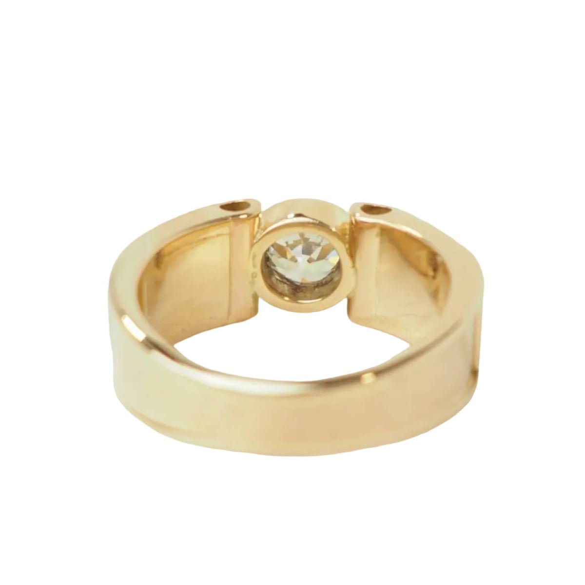 Bague Solitaire en or jaune et diamants - Castafiore