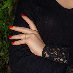 Bague Solitaire en or jaune et diamants - Castafiore