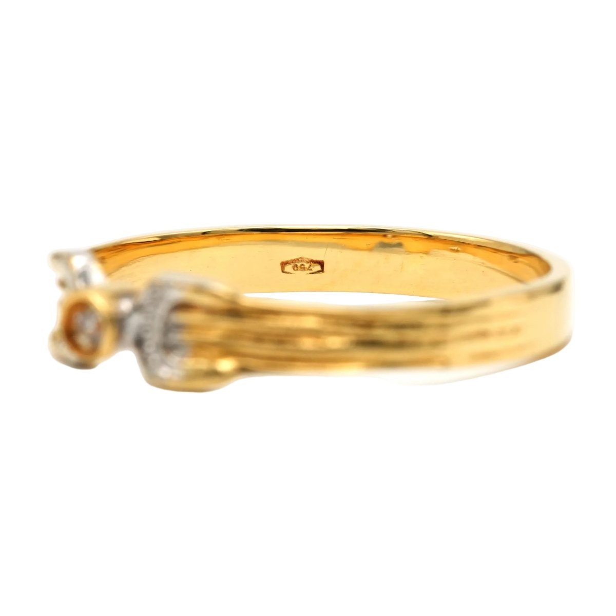 Bague Solitaire en or jaune et diamants - Castafiore