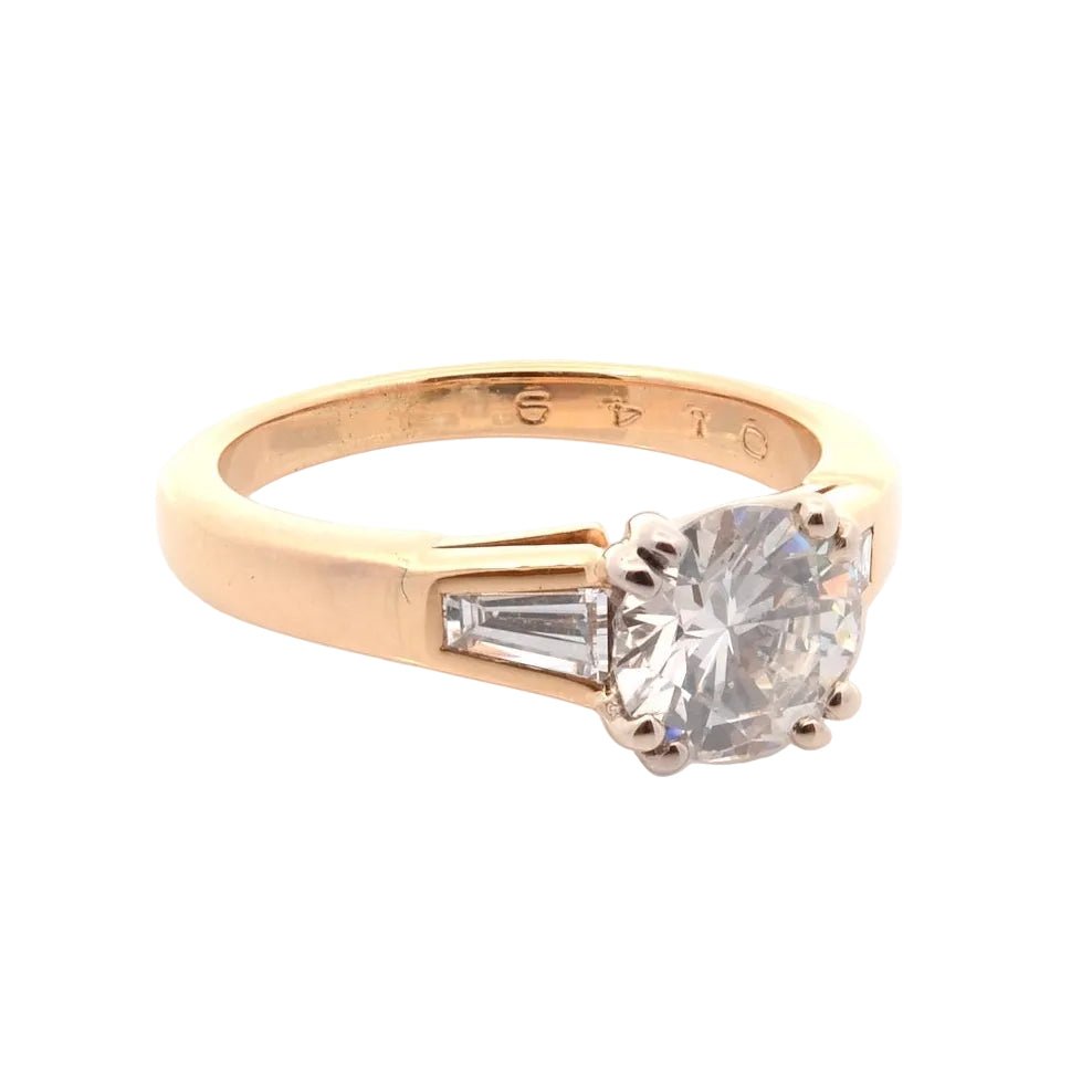 Ring diamond 1.23cts I/SI2 in 18k gold
