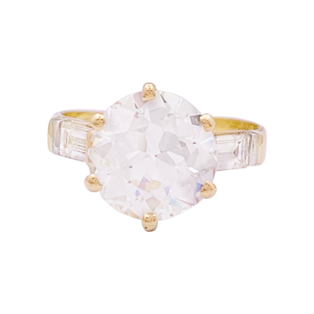 Bague Solitaire en or jaune et diamants - Castafiore