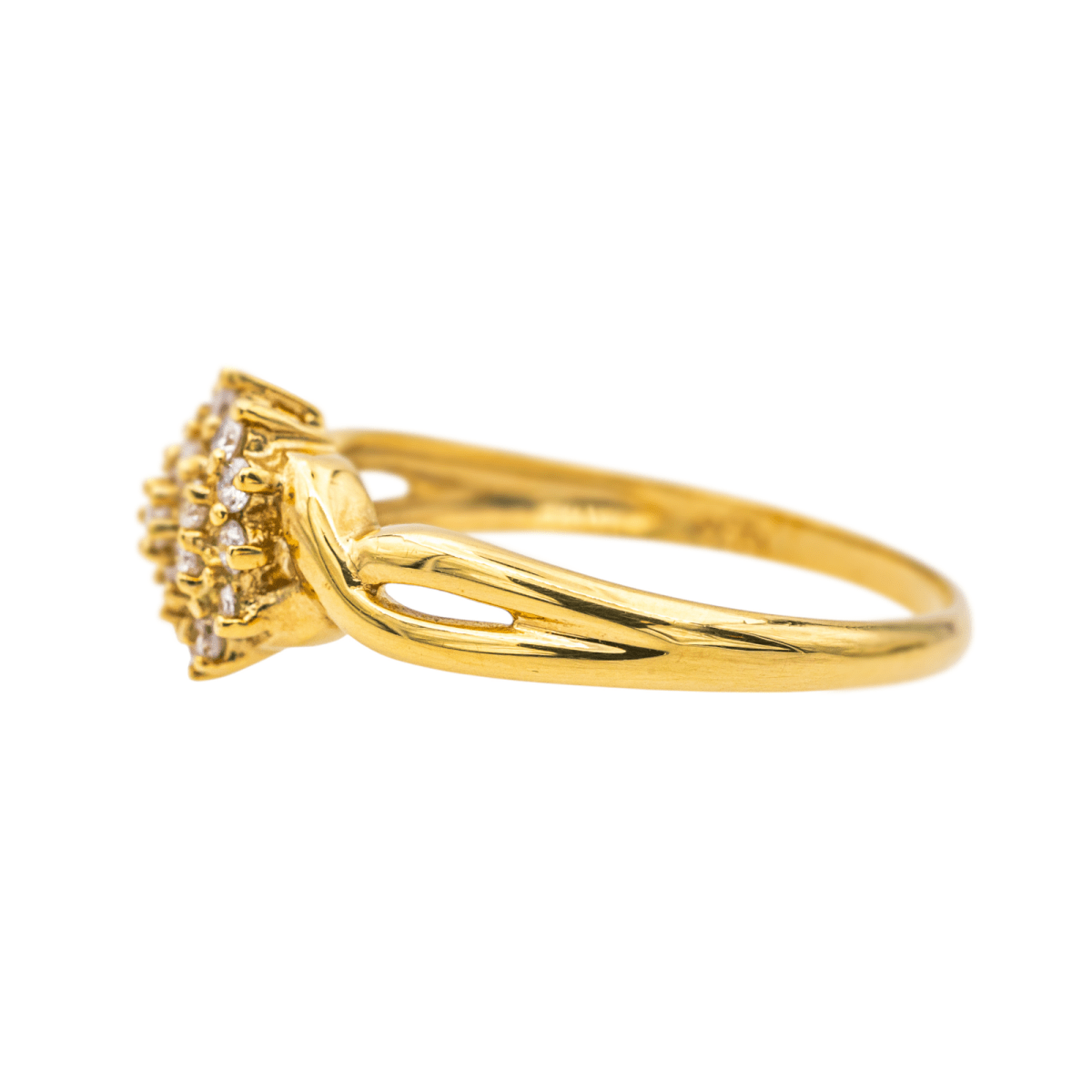 Bague Solitaire en or jaune et diamants - Castafiore