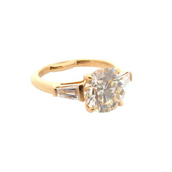 Bague Solitaire en or jaune et diamants - Castafiore