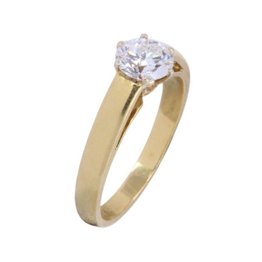 Bague Solitaire en or jaune et diamants - Castafiore