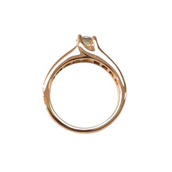 Bague Solitaire en or jaune et diamants - Castafiore