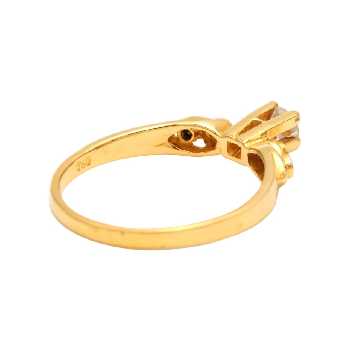 Bague Solitaire en or jaune et diamants - Castafiore