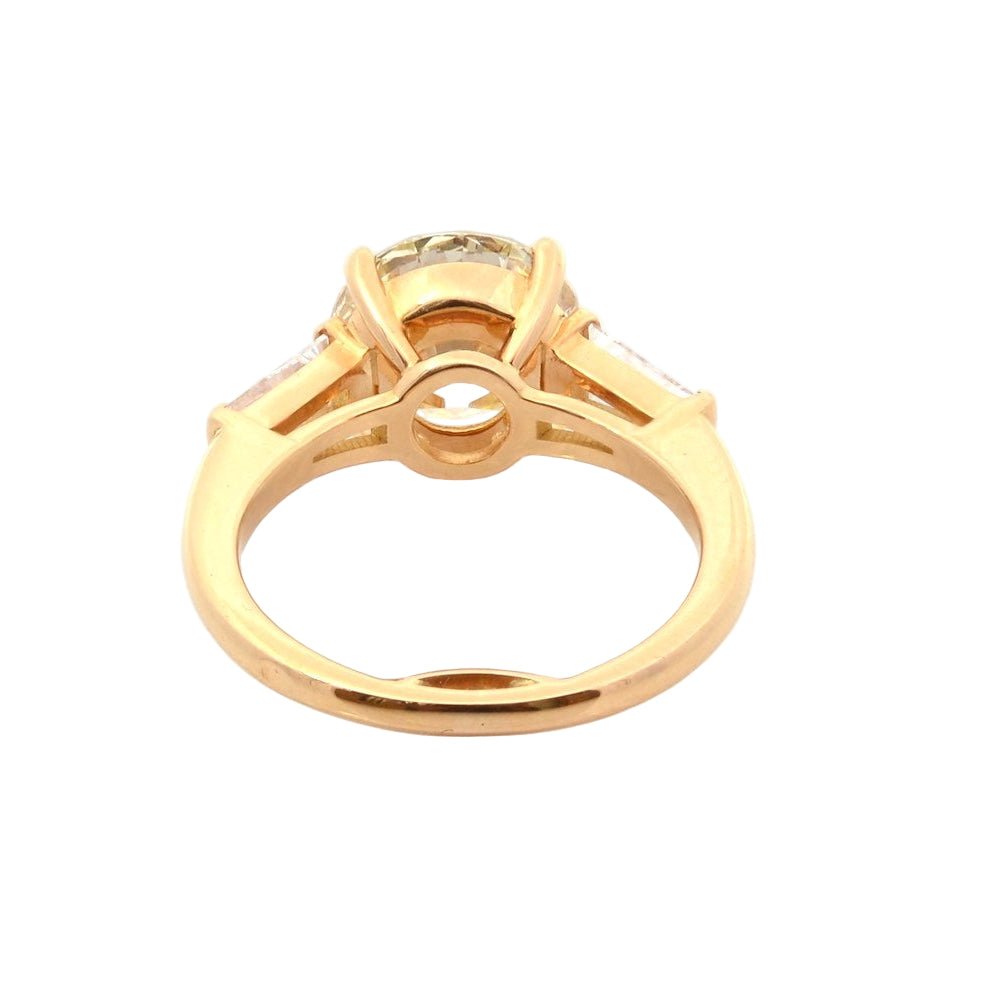 Bague Solitaire en or jaune et diamants - Castafiore