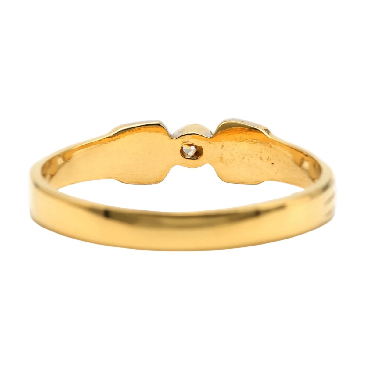 Bague Solitaire en or jaune et diamants - Castafiore