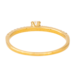 Bague Solitaire en or jaune et diamants - Castafiore