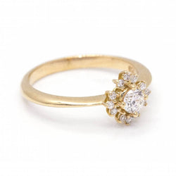 Bague Solitaire en or jaune et diamants - Castafiore