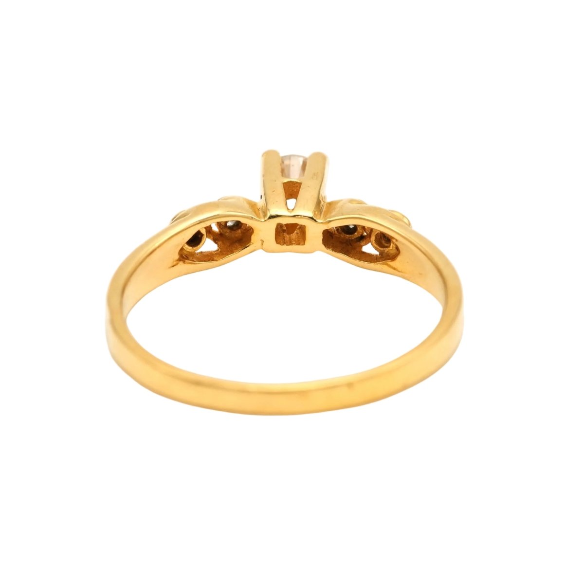 Bague Solitaire en or jaune et diamants - Castafiore
