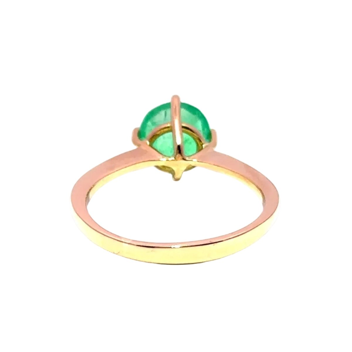 Bague Solitaire en or jaune et émeraude - Castafiore
