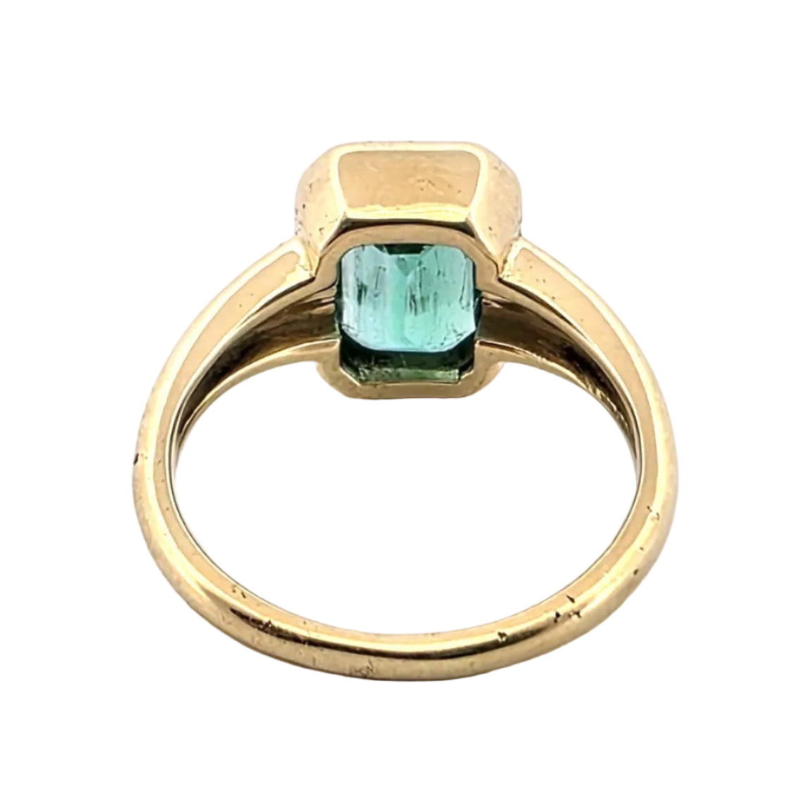 Bague Solitaire en or jaune et émeraude - Castafiore