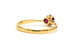 Bague Solitaire en or jaune et grenat - Castafiore