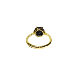 Bague Solitaire en or jaune et hématite - Castafiore