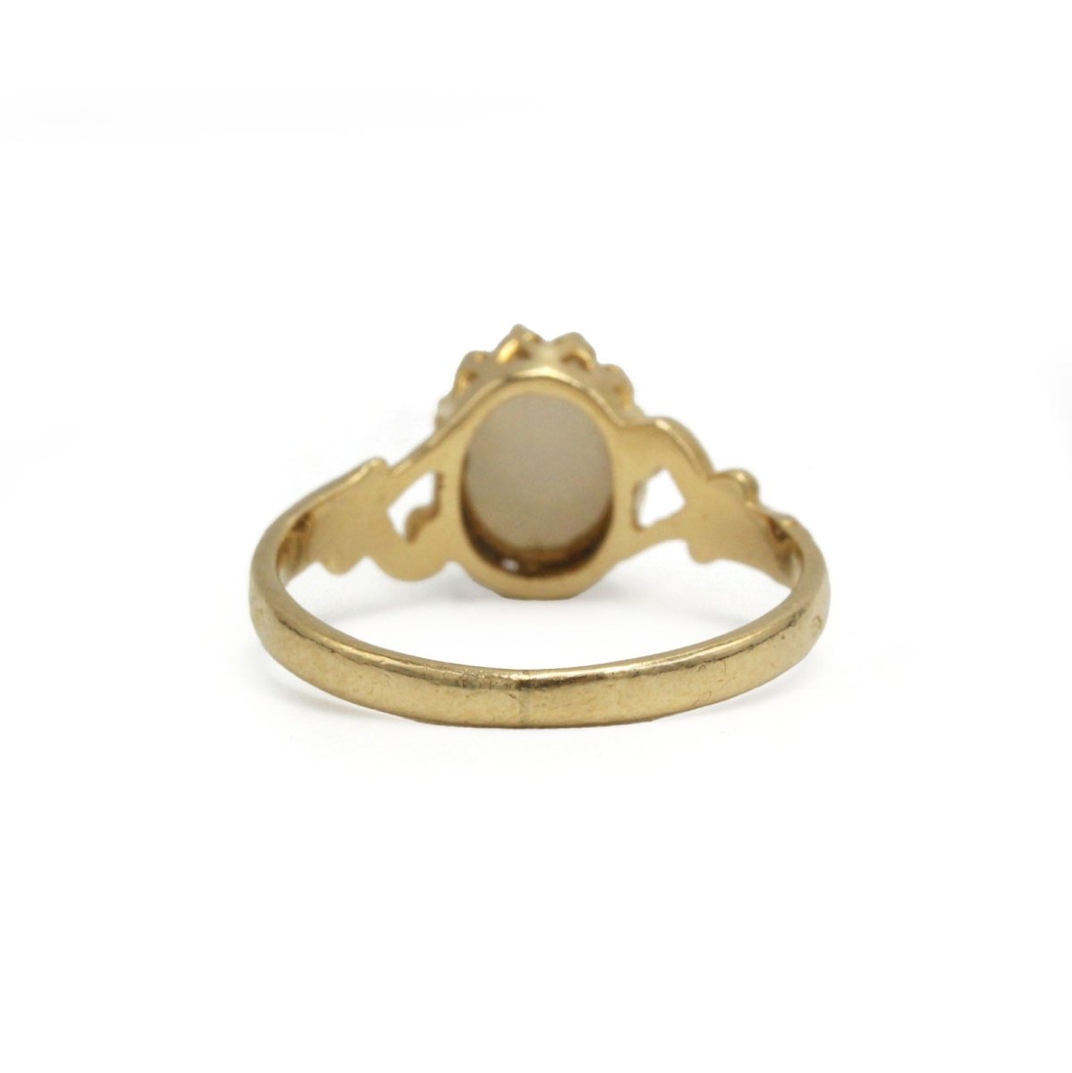 Bague Solitaire en or jaune et opale - Castafiore