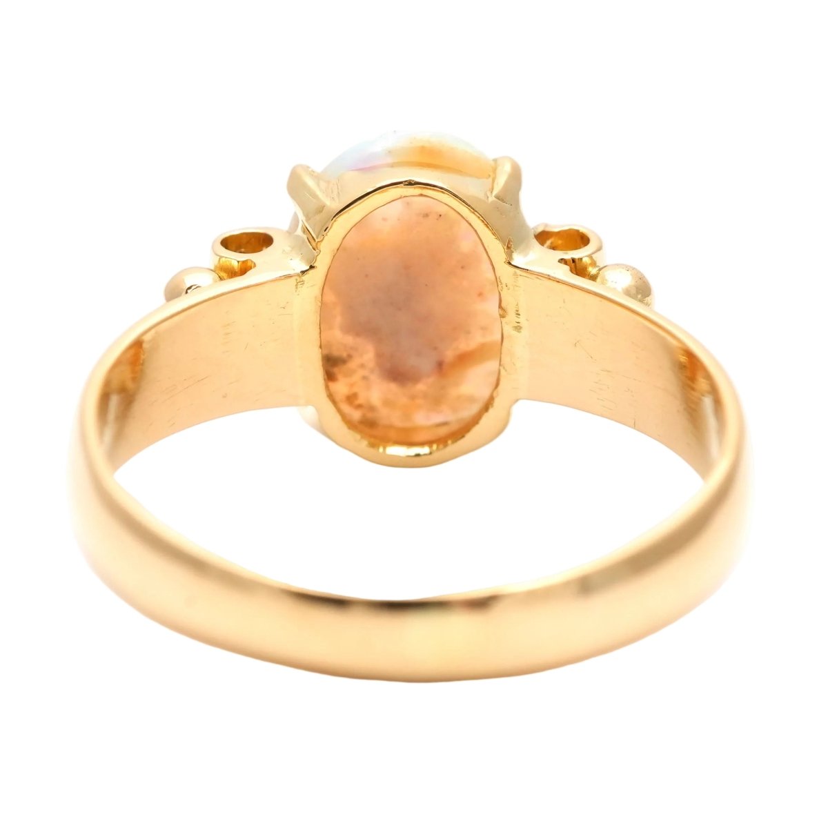 Bague Solitaire en or jaune et opale - Castafiore