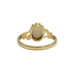 Bague Solitaire en or jaune et opale - Castafiore
