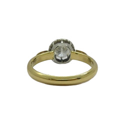 Bague solitaire en or jaune et or blanc avec diamant - Castafiore
