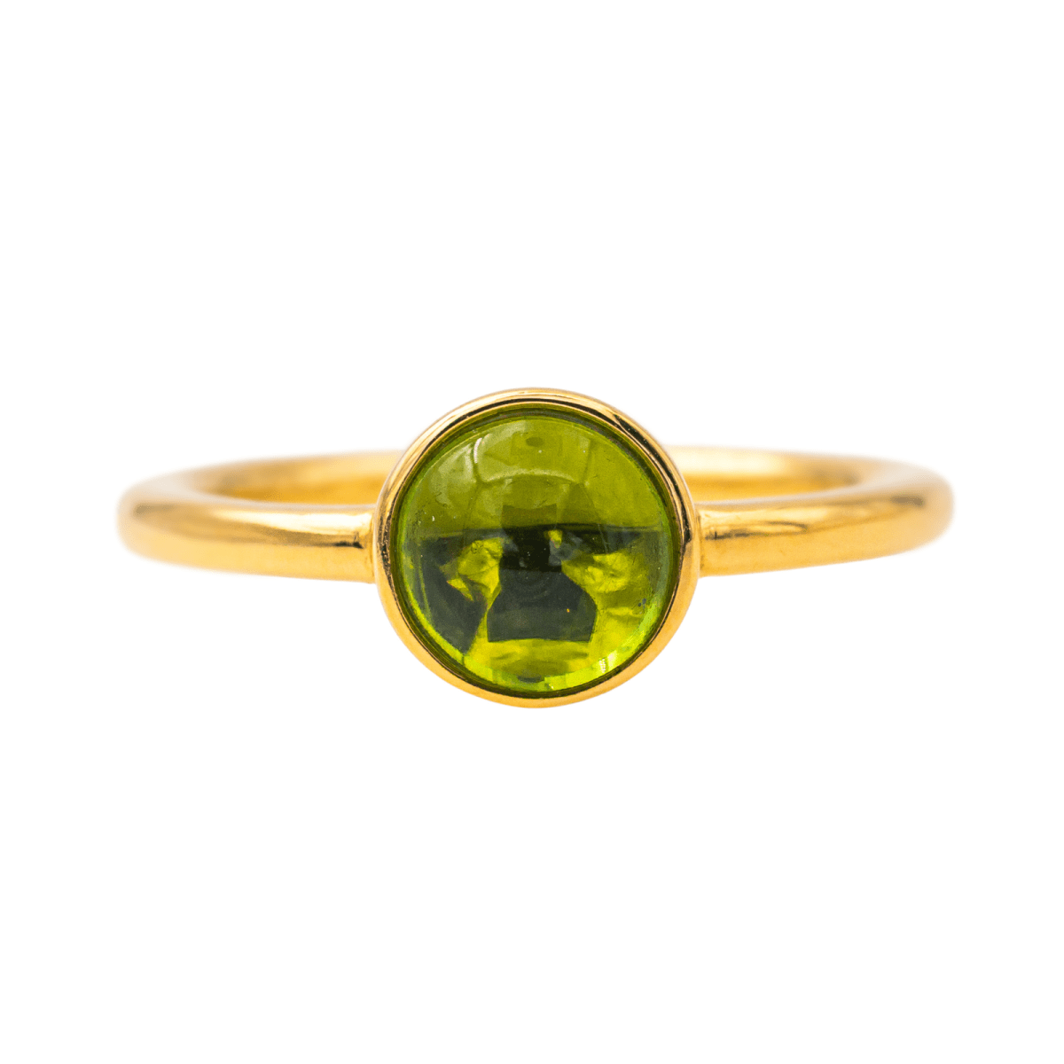Bague Solitaire en or jaune et péridot - Castafiore