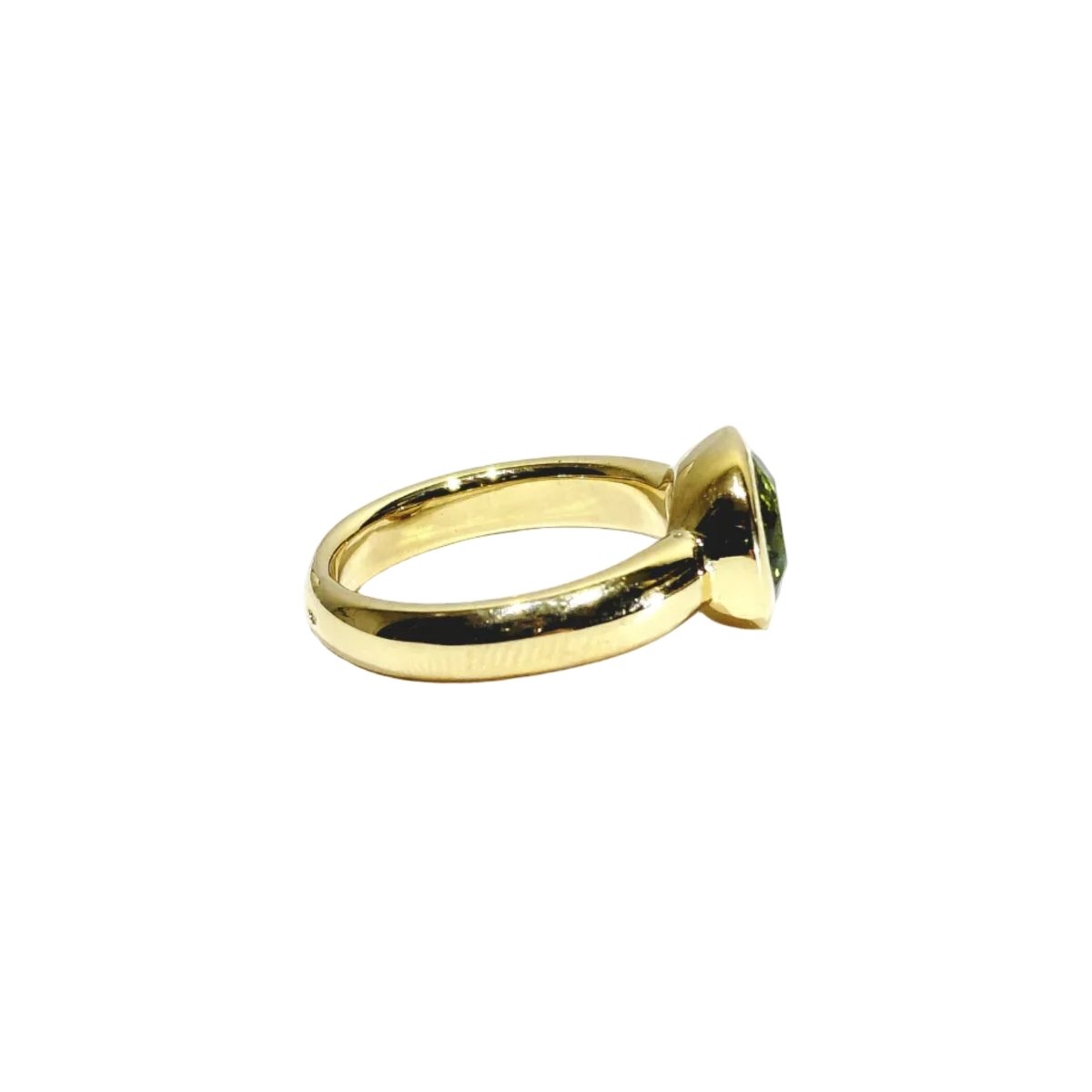 Bague Solitaire en or jaune et péridot - Castafiore