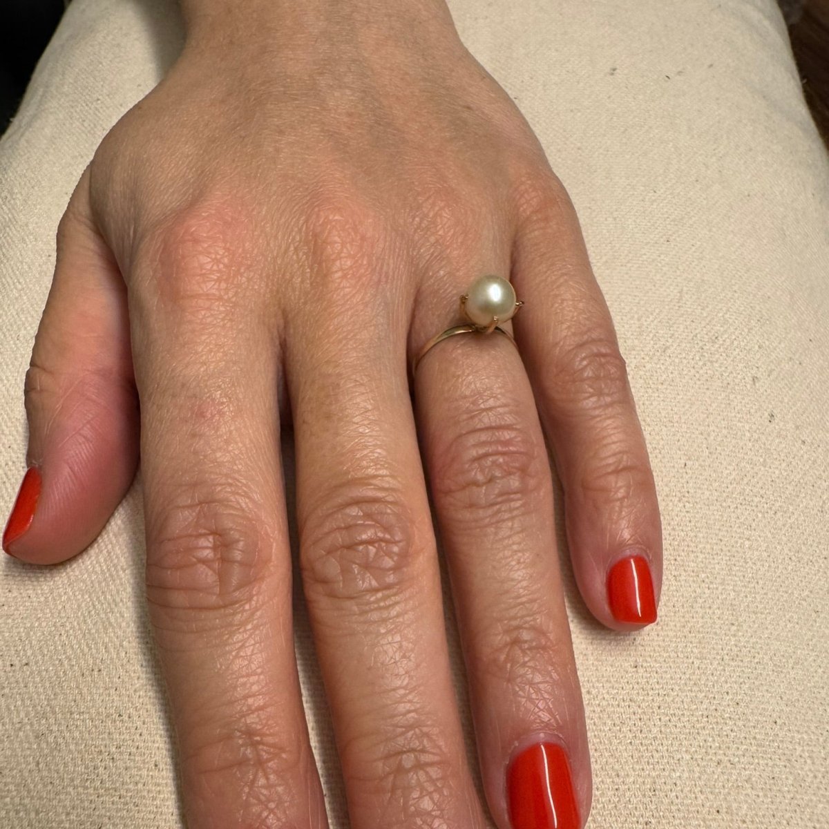 Bague Solitaire en or jaune et perle - Castafiore