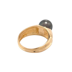 Bague Solitaire en or jaune et perle - Castafiore