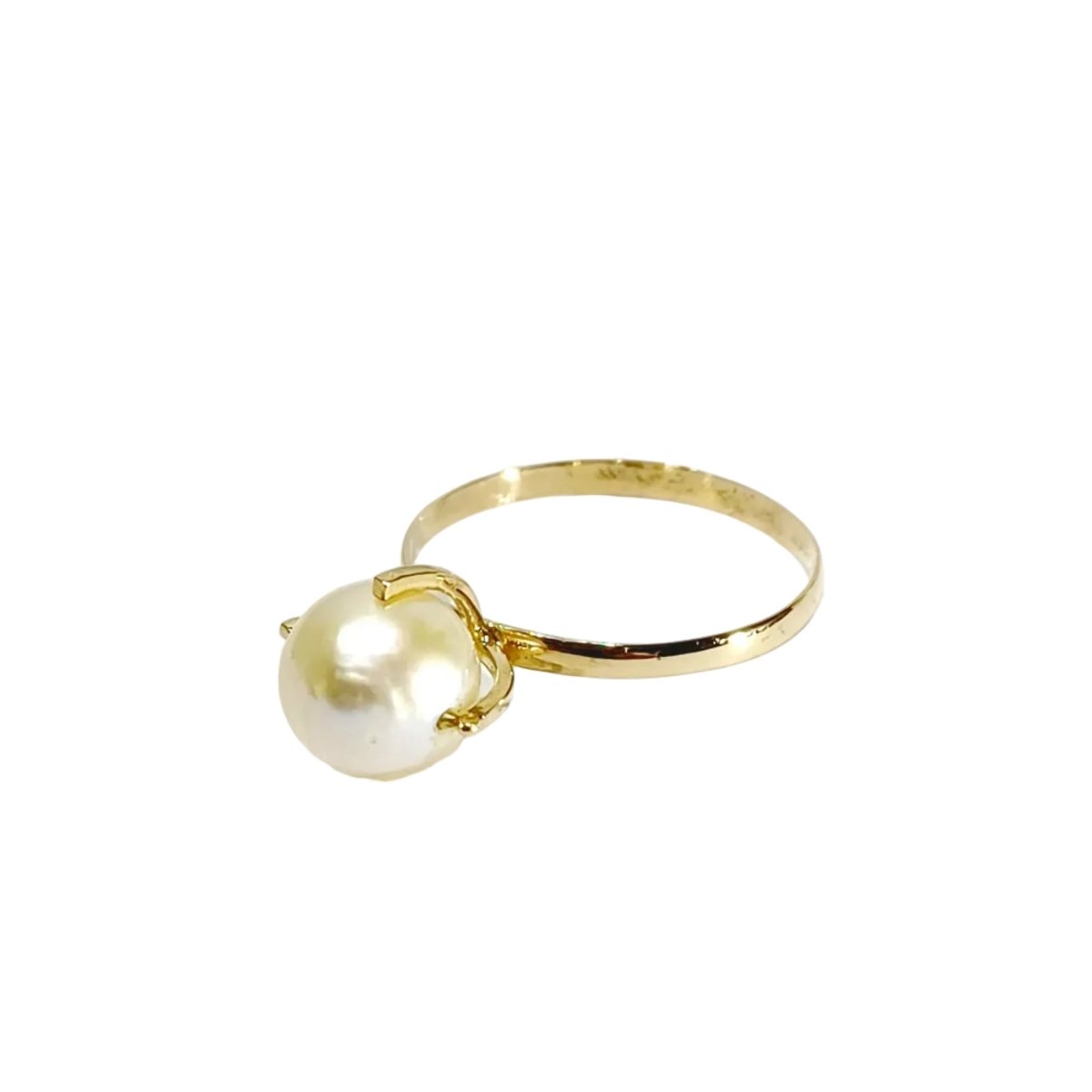 Bague Solitaire en or jaune et perle - Castafiore