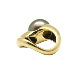 Bague Solitaire en or jaune et perle - Castafiore