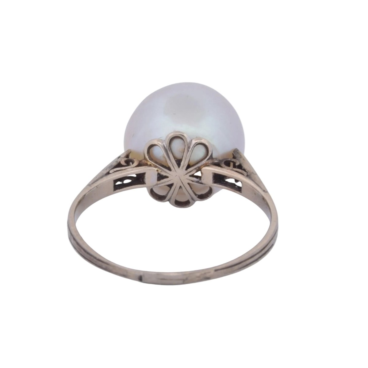 Bague Solitaire en or jaune et perle - Castafiore