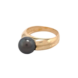 Bague Solitaire en or jaune et perle - Castafiore