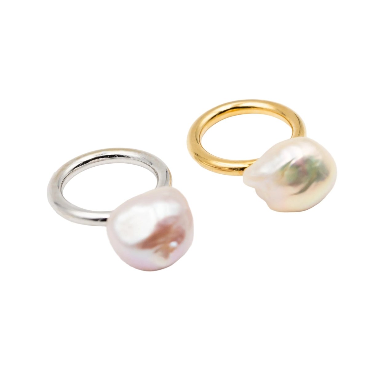 Bague Solitaire en or jaune et perle - Castafiore