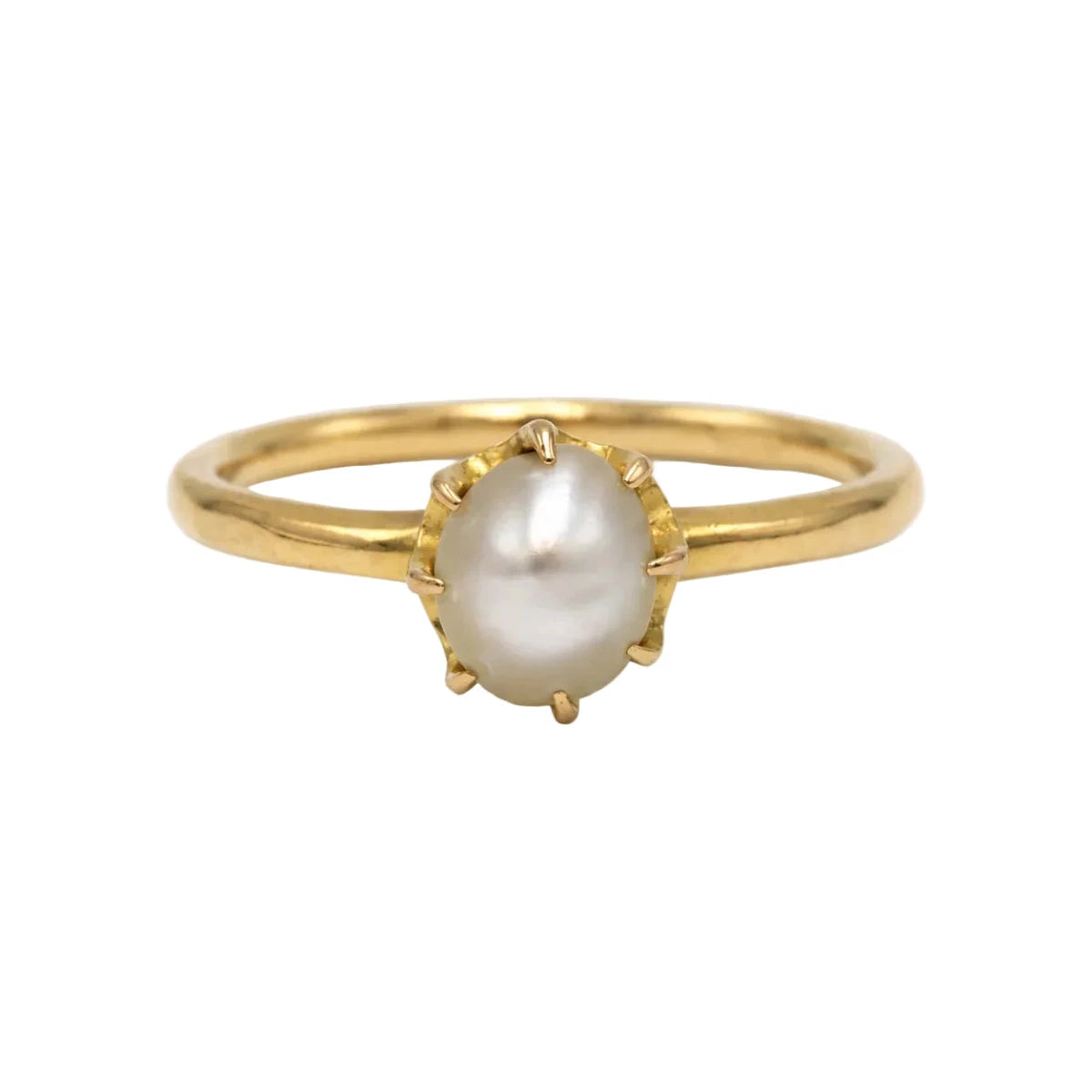 Bague Solitaire en or jaune et perle - Castafiore