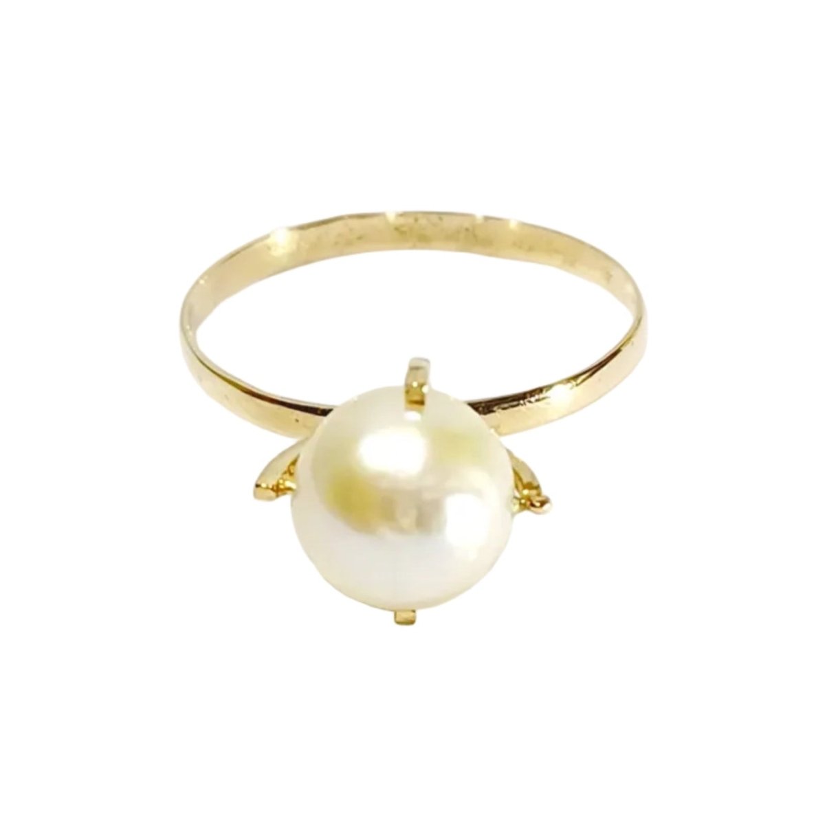 Bague Solitaire en or jaune et perle - Castafiore
