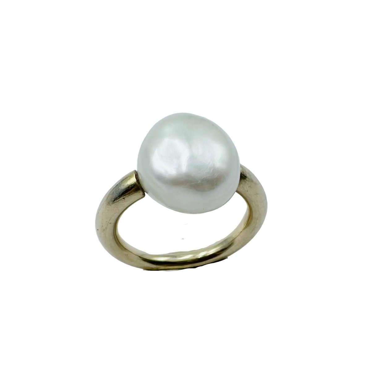 Bague Solitaire en or jaune et perle - Castafiore