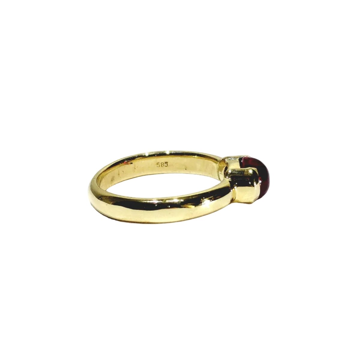 Bague Solitaire en or jaune et rubis - Castafiore