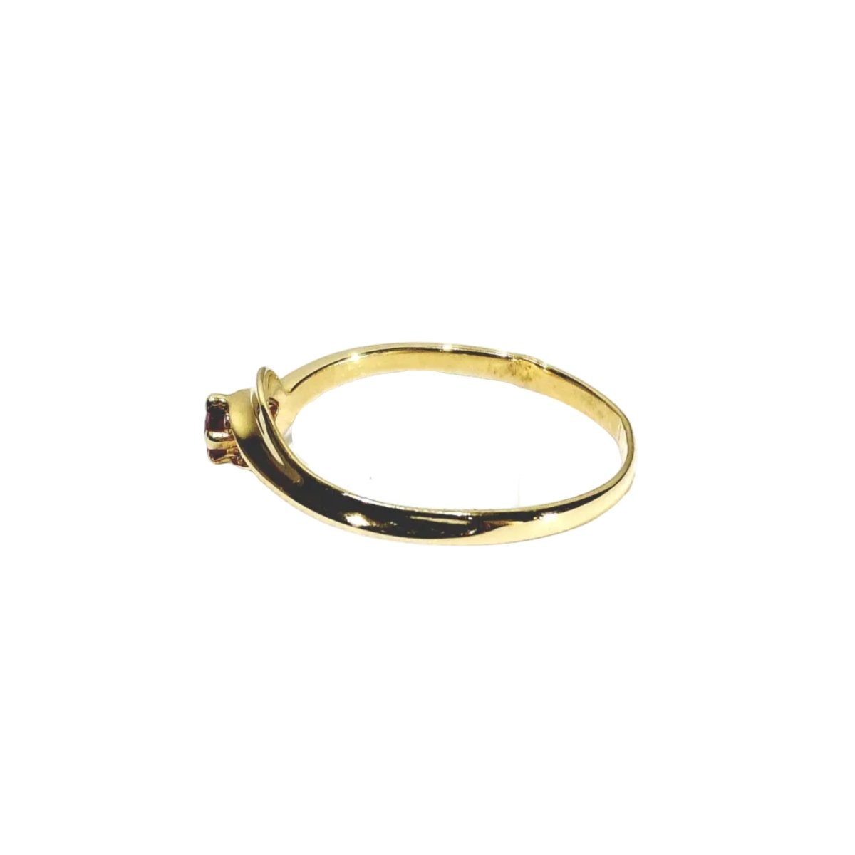 Bague Solitaire en or jaune et rubis - Castafiore
