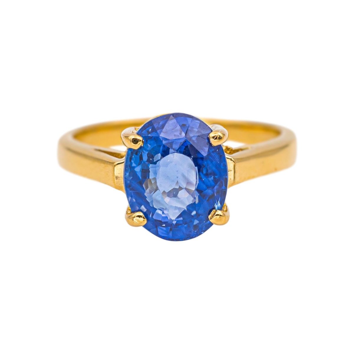Bague Solitaire en or jaune et saphir - Castafiore