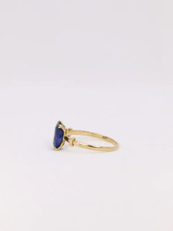 Bague Solitaire en or jaune et saphir - Castafiore