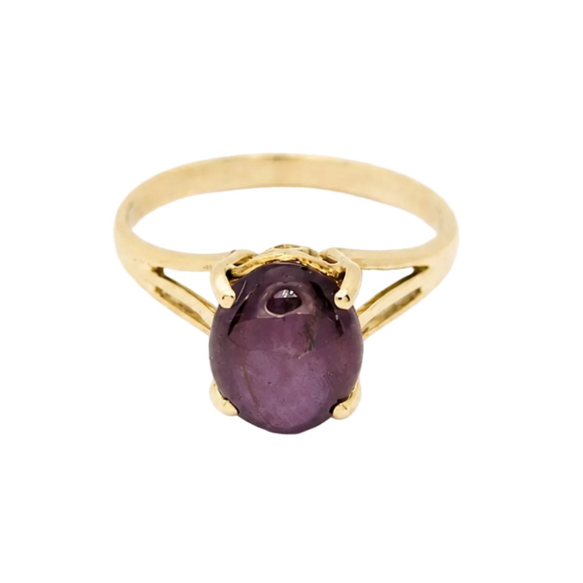 Bague Solitaire en or jaune et saphir - Castafiore