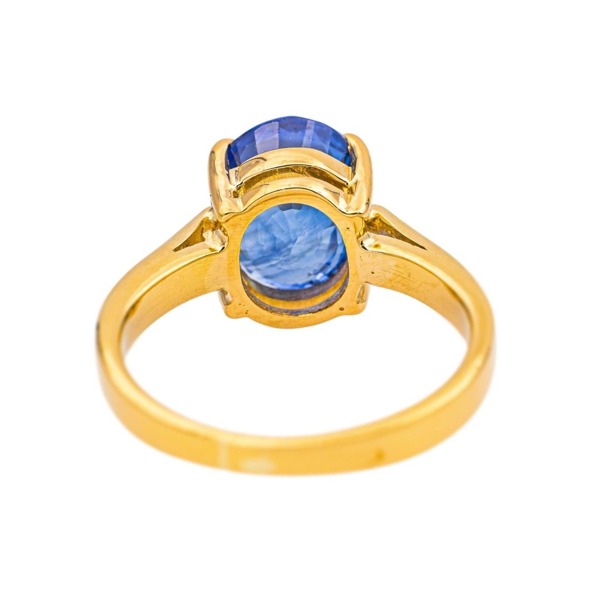 Bague Solitaire en or jaune et saphir - Castafiore
