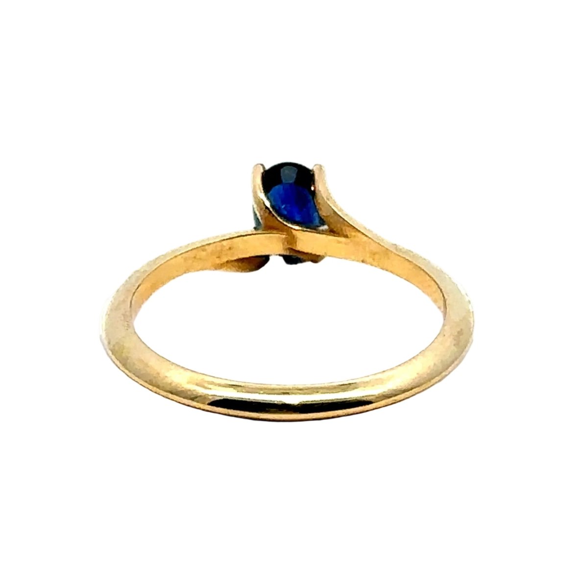 Bague Solitaire en or jaune et saphir - Castafiore